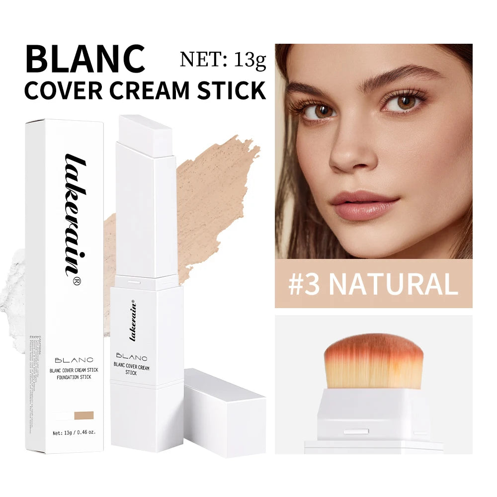 Bâton de Fond de Teint Adaptatif avec Brosse | Haute Couverture & Soin