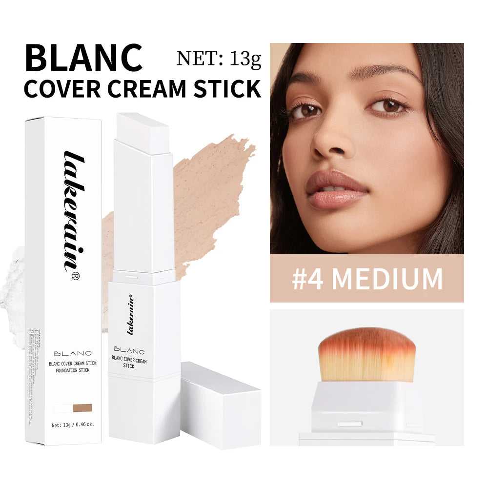 Bâton de Fond de Teint Adaptatif avec Brosse | Haute Couverture & Soin